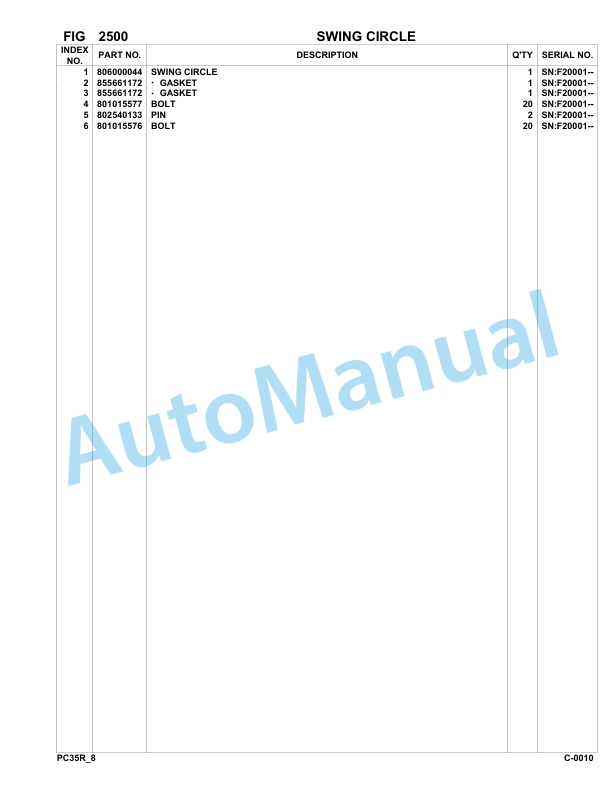 Komatsu PC35R-8 Hydraulic System Parts Manual-2