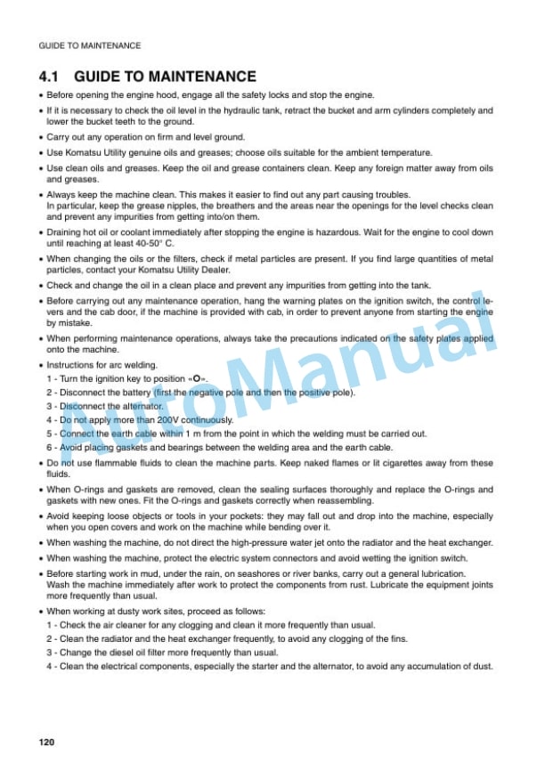 Komatsu PC35R-8 PC45R-8 Hydraulic Excavator Operation and Maintenance Manual WEAM000302 4 Komatsu PC35R-8 PC45R-8 Hydraulic Excavator Operation and Maintenance Manual WEAM000302 - Image 4