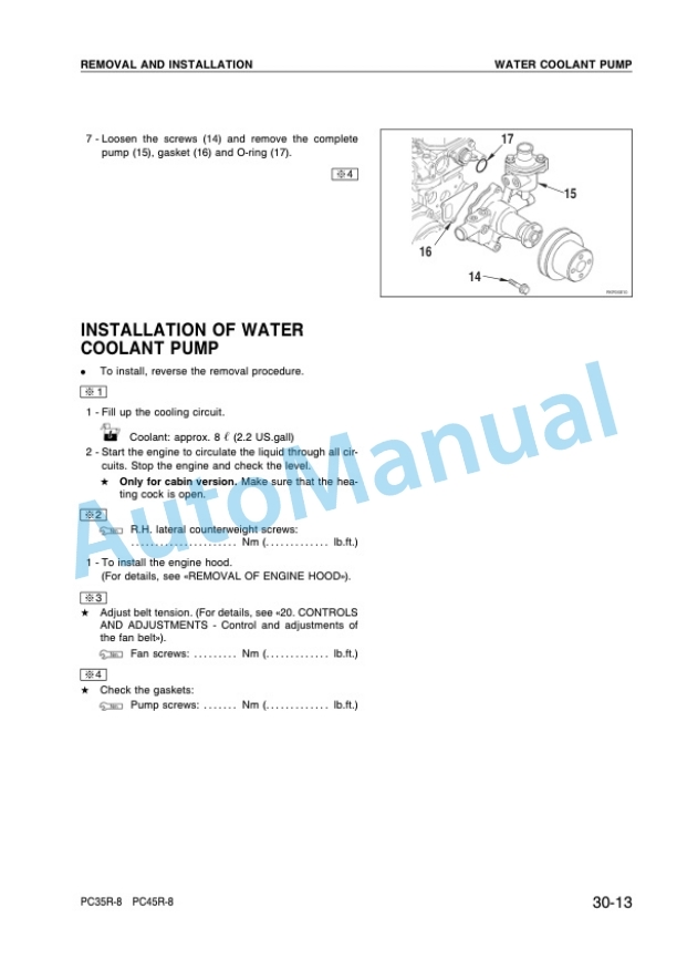 Komatsu PC35R-8, PC45R-8 Hydraulic Excavator Shop Manual WEBM003000 4 Komatsu PC35R-8, PC45R-8 Hydraulic Excavator Shop Manual WEBM003000 - Image 4