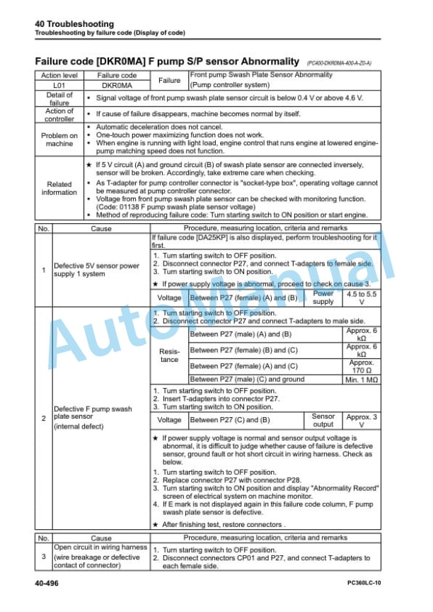 Komatsu PC360LC-10 Hydraulic Excavator Shop Manual SEN05619-10 4 Komatsu PC360LC-10 Hydraulic Excavator Shop Manual SEN05619-10 - Image 4