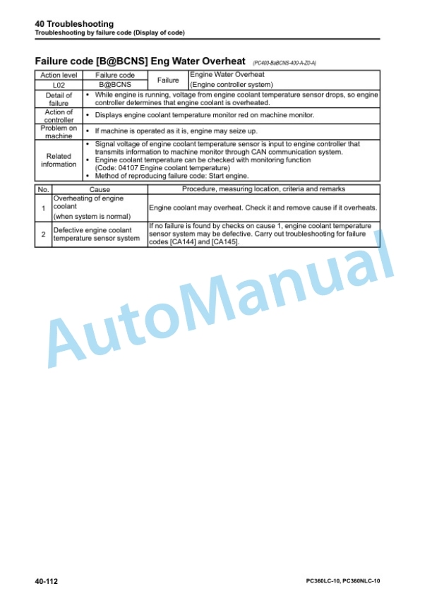 Komatsu PC360LC-10, PC360NLC-10 Hydraulic Excavator Shop Manual UEN05619-03 3 Komatsu PC360LC-10, PC360NLC-10 Hydraulic Excavator Shop Manual UEN05619-03 - Image 3