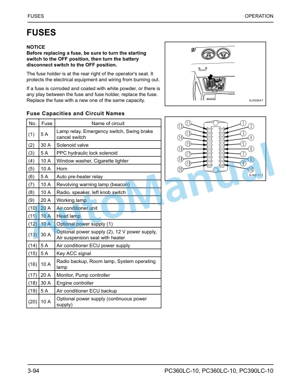 Komatsu PC360LC-10, PC390LC-10 Hydraulic Excavator Operation and Maintenance Manual CEAM025406 3 Komatsu PC360LC-10, PC390LC-10 Hydraulic Excavator Operation and Maintenance Manual CEAM025406 - Image 3