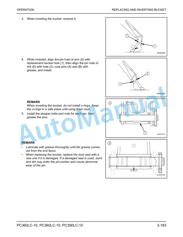 Komatsu PC360LC-10, PC390LC-10 Hydraulic Excavator Operation and Maintenance Manual CEAM025407 4 Komatsu PC360LC-10, PC390LC-10 Hydraulic Excavator Operation and Maintenance Manual CEAM025407 - Image 4