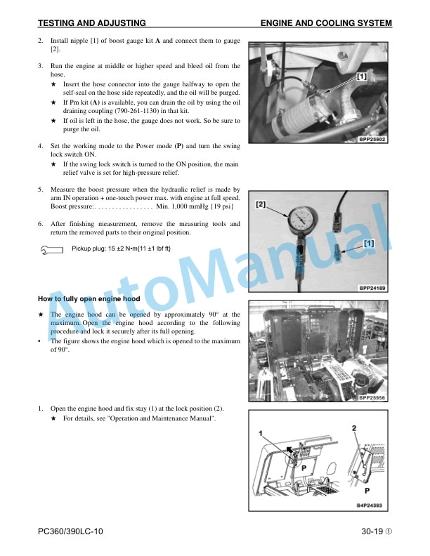 Alternative view of Komatsu PC360LC-10, PC390LC-10 Hydraulic Excavator Shop Manual CEBM025204