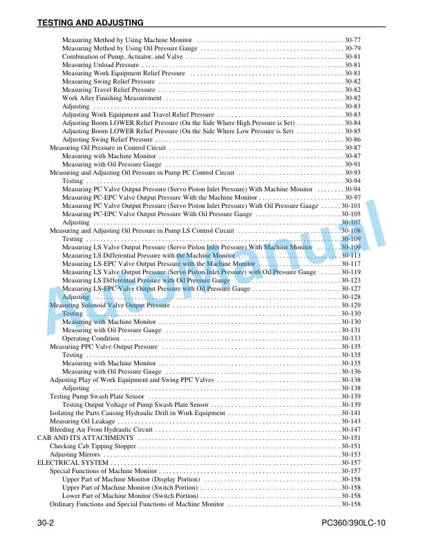 Alternative view of Komatsu PC360LC-10, PC390LC-10 Hydraulic Excavator Shop Manual CEBM025205