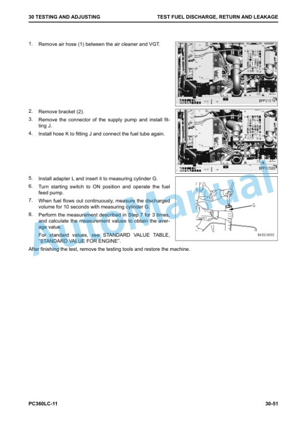 Alternative view of Komatsu PC360LC-11 Hydraulic Excavator Shop Manual SEN06513-04