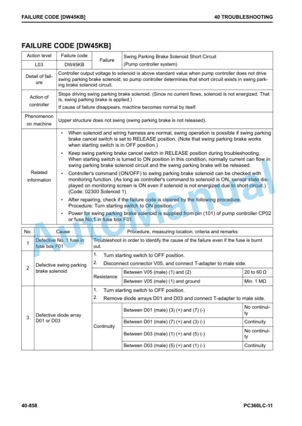 Komatsu PC360LC-11 Hydraulic Excavator Shop Manual SEN06513-04 4 Komatsu PC360LC-11 Hydraulic Excavator Shop Manual SEN06513-04 - Image 4