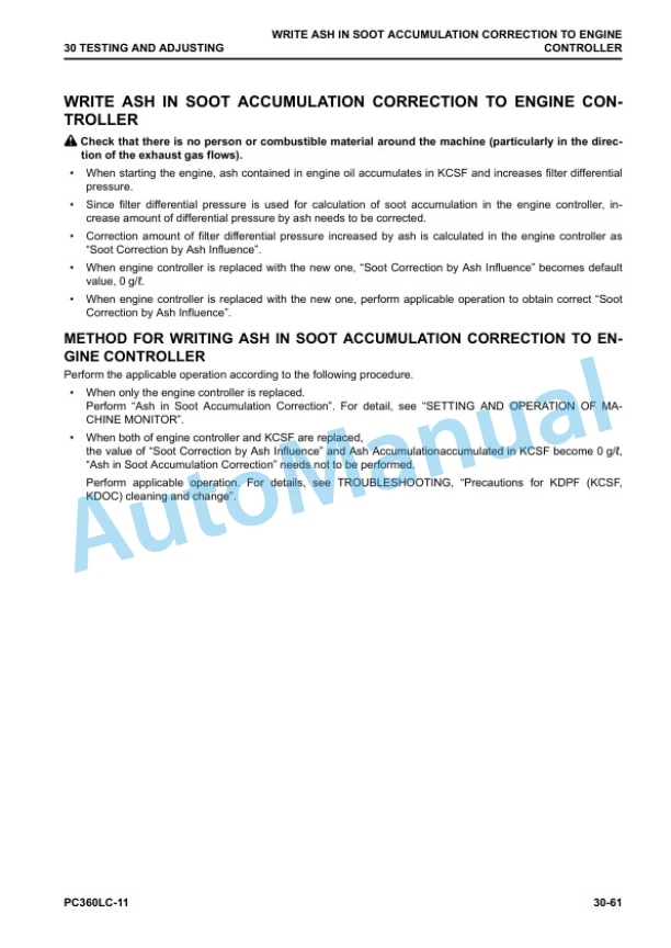 Alternative view of Komatsu PC360LC-11 Hydraulic Excavator Shop Manual SEN06513-11