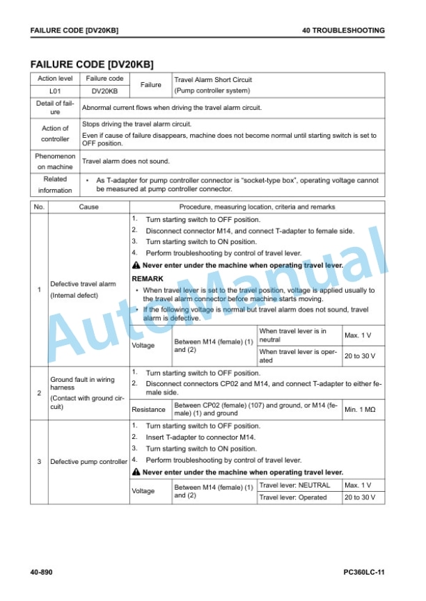 Komatsu PC360LC-11 Hydraulic Excavator Shop Manual SEN06513-11 4 Komatsu PC360LC-11 Hydraulic Excavator Shop Manual SEN06513-11 - Image 4