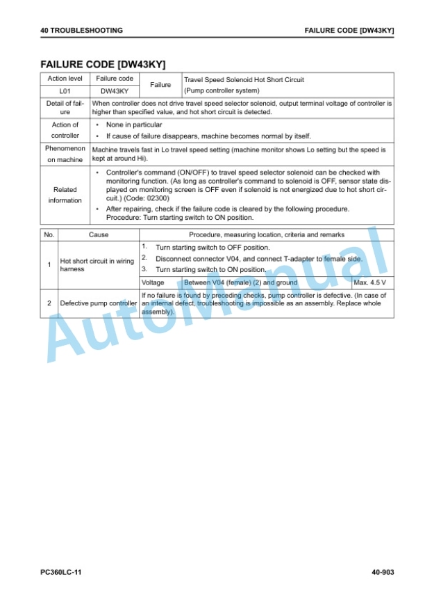 Komatsu PC360LC-11 Hydraulic Excavator Shop Manual SEN06513-17 4 Komatsu PC360LC-11 Hydraulic Excavator Shop Manual SEN06513-17 - Image 4