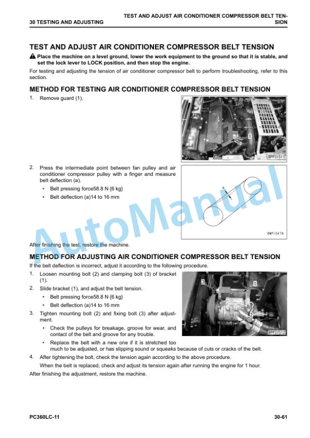 Alternative view of Komatsu PC360LC-11 Hydraulic Excavator Shop Manual SEN06699-07
