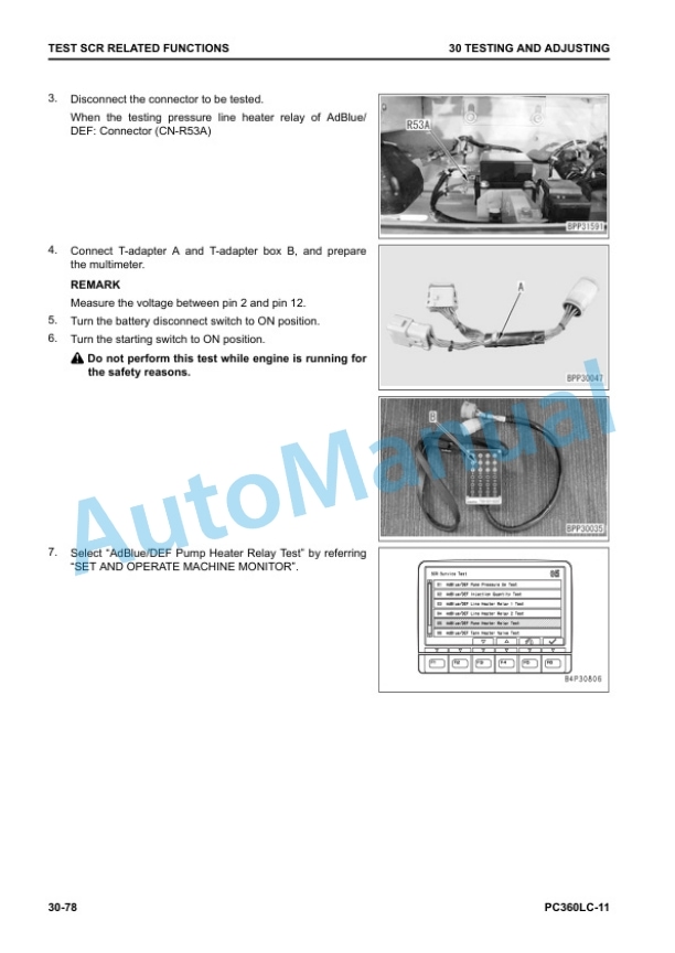 Alternative view of Komatsu PC360LC-11 Hydraulic Excavator Shop Manual SEN06739-00