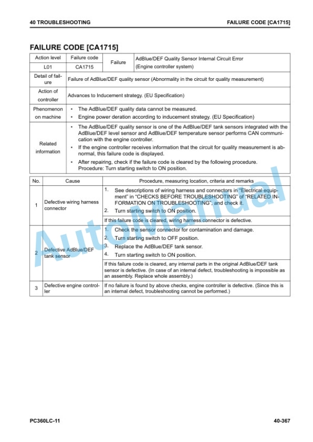 Komatsu PC360LC-11 Hydraulic Excavator Shop Manual SEN06810-00 3 Komatsu PC360LC-11 Hydraulic Excavator Shop Manual SEN06810-00 - Image 3