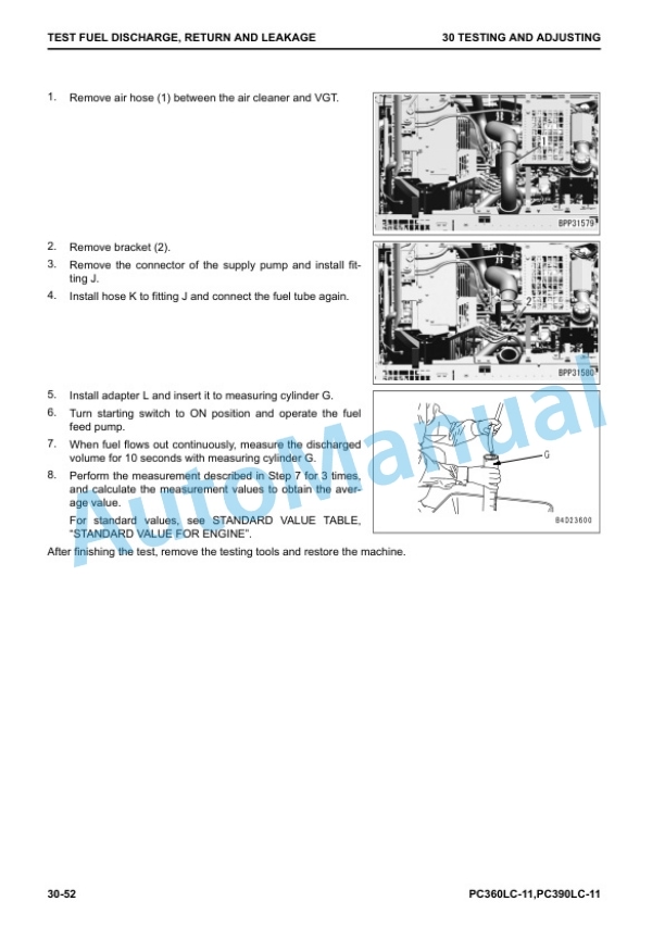 Alternative view of Komatsu PC360LC-11, PC390LC-11 Hydraulic Excavator Shop Manual CEBM029105