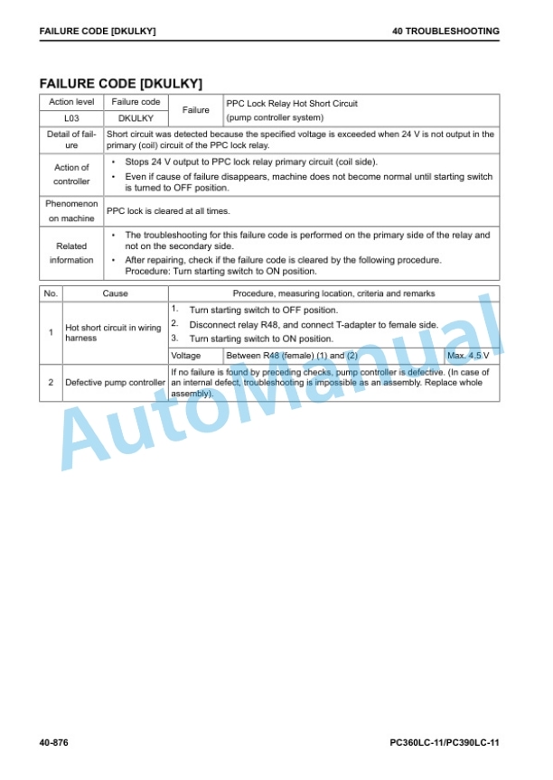 Komatsu PC360LC-11, PC390LC-11 Hydraulic Excavator Shop Manual CEBM029106 4 Komatsu PC360LC-11, PC390LC-11 Hydraulic Excavator Shop Manual CEBM029106 - Image 4