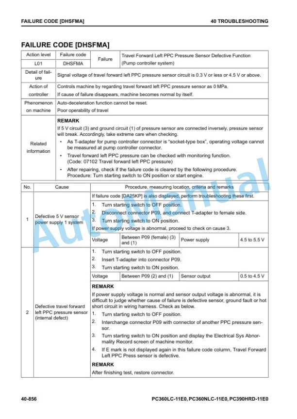 Komatsu PC360LC-11E0, PC360NLC-11E0, PC390HRD-11E0 Hydraulic Excavator Shop Manual UENBM00491 4 Komatsu PC360LC-11E0, PC360NLC-11E0, PC390HRD-11E0 Hydraulic Excavator Shop Manual UENBM00491 - Image 4