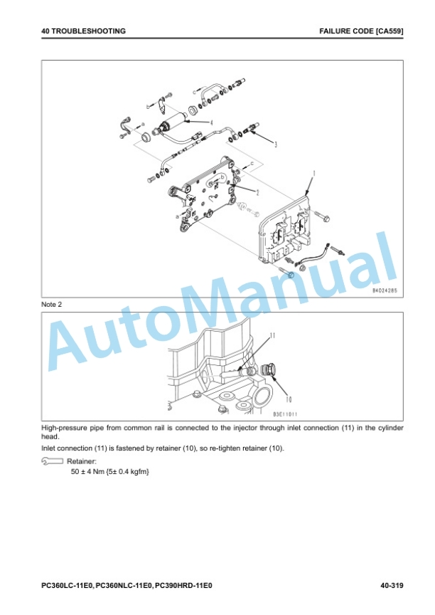Komatsu PC360LC-11E0, PC360NLC-11E0, PC390HRD-11E0 Hydraulic Excavator Shop Manual UENBM00494 3 Komatsu PC360LC-11E0, PC360NLC-11E0, PC390HRD-11E0 Hydraulic Excavator Shop Manual UENBM00494 - Image 3