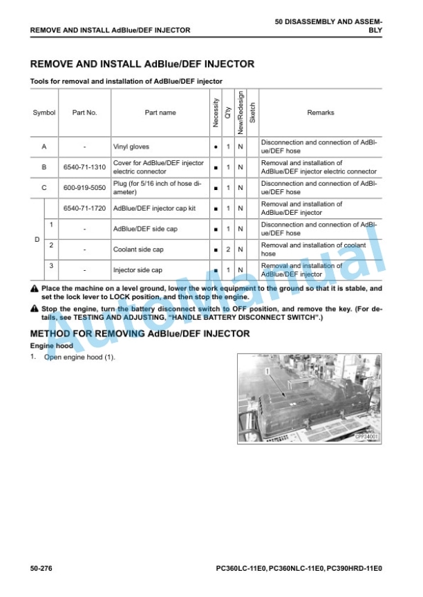 Komatsu PC360LC-11E0, PC360NLC-11E0, PC390HRD-11E0 Hydraulic Excavator Shop Manual UENBM00494 5 Komatsu PC360LC-11E0, PC360NLC-11E0, PC390HRD-11E0 Hydraulic Excavator Shop Manual UENBM00494 - Image 5