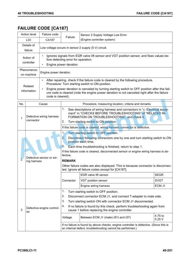 Komatsu PC360LCi-11 Hydraulic Excavator Shop Manual SEN06883-03 3 Komatsu PC360LCi-11 Hydraulic Excavator Shop Manual SEN06883-03 - Image 3