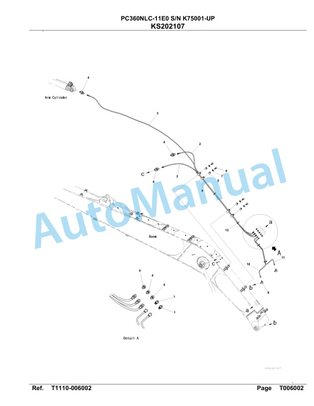 Komatsu PC360NLC-11E0 Hydraulic Excavator Parts Manual PC00065U-5
