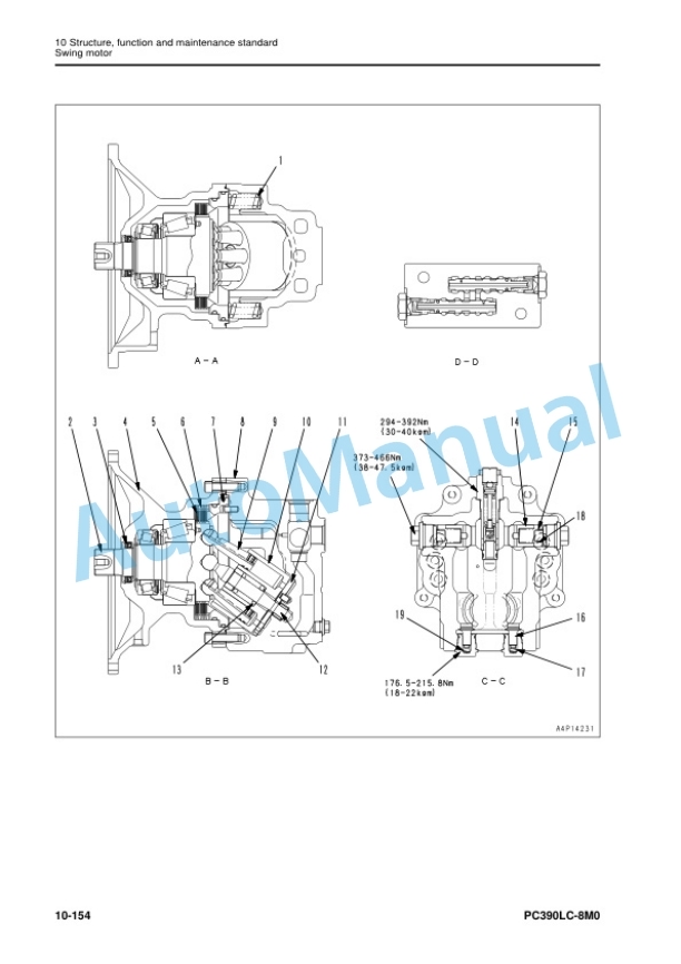 Alternative view of Komatsu PC390LC-8M0 Hydraulic Excavator Shop Manual SEN06613-02