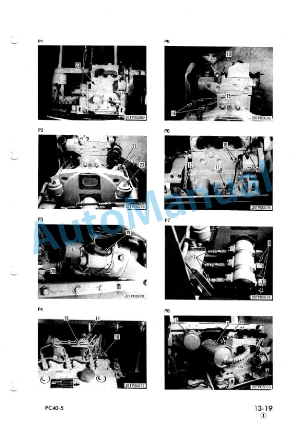 Alternative view of Komatsu PC40-5 Hydraulic Excavator Shop Manual SEBM02240503