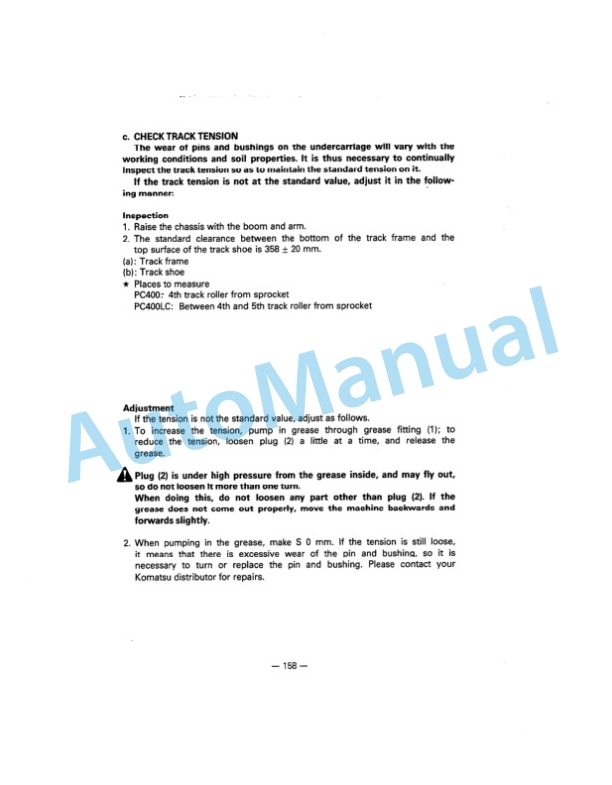 Komatsu PC400-5, PC400LC-5 Hydraulic Excavator Operation and Maintenance Manual SEAM02080502 4 Komatsu PC400-5, PC400LC-5 Hydraulic Excavator Operation and Maintenance Manual SEAM02080502 - Image 4