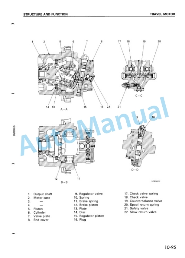 Alternative view of Komatsu PC400-6 Custom, PC400LC-6 Custom Hydraulic Excavator Shop Manual SEBM007301