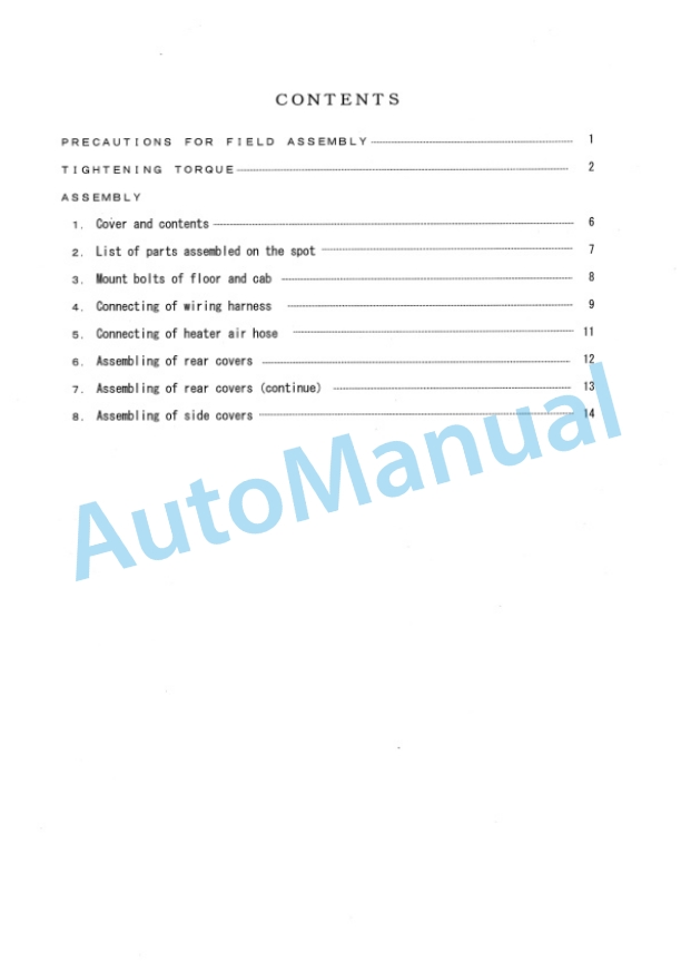 Komatsu PC400-7 Hydraulic Excavator Field Assembly Instruction GEN00001-00 2 Komatsu PC400-7 Hydraulic Excavator Field Assembly Instruction GEN00001-00 - Image 2