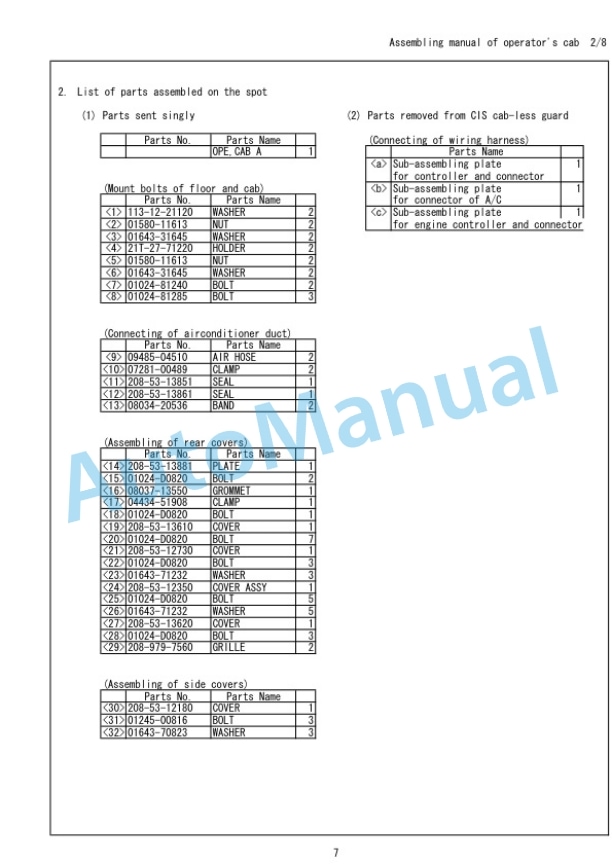 Komatsu PC400-7 Hydraulic Excavator Field Assembly Instruction GEN00001-00 4 Komatsu PC400-7 Hydraulic Excavator Field Assembly Instruction GEN00001-00 - Image 4