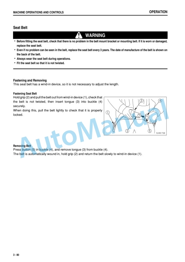 Komatsu PC400-7, PC400LC-7 Hydraulic Excavator Operation and Maintenance Manual PEN00425-00 3 Komatsu PC400-7, PC400LC-7 Hydraulic Excavator Operation and Maintenance Manual PEN00425-00 - Image 3