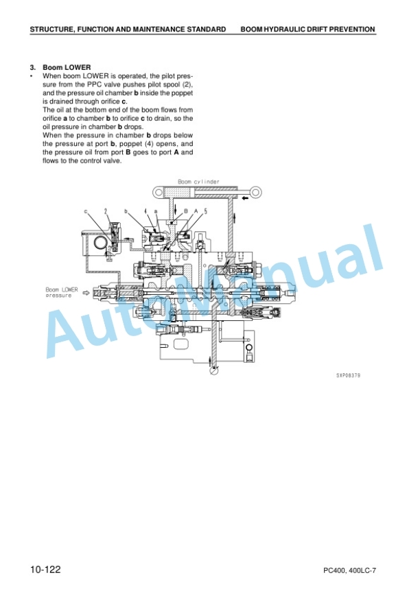 Alternative view of Komatsu PC400-7, PC400LC-7 Hydraulic Excavator Shop Manual SEBM037602