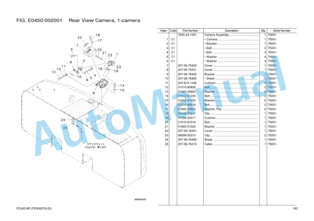 Komatsu PC400-8R Parts Manual FEN00576-02 2 Komatsu PC400-8R Parts Manual FEN00576-02 - Image 2