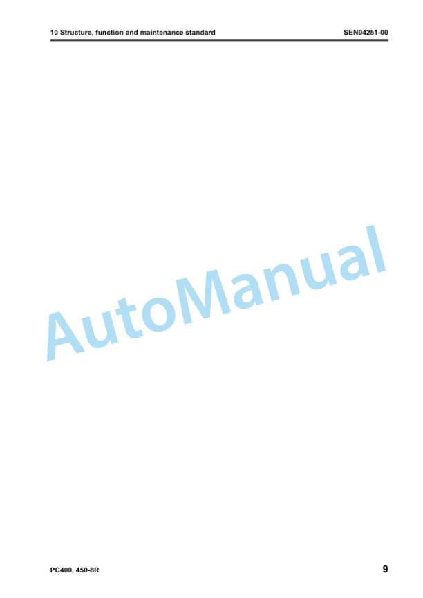 Alternative view of Komatsu PC400-8R, PC400LC-8R, PC450-8R, PC450LC-8R Hydraulic Excavator Shop Manual SEN04239-00