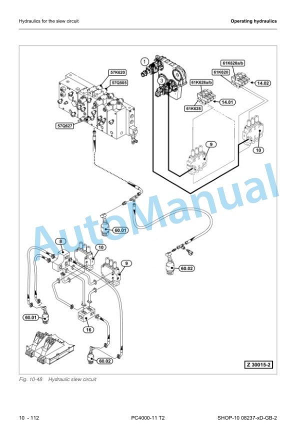 Alternative view of Komatsu PC4000-11 T2 Hydraulic Mining Shovel Shop Manual 08237-xD-GB-2