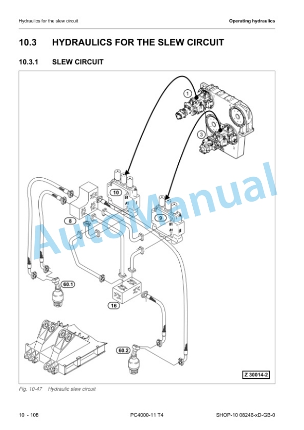 Alternative view of Komatsu PC4000-11 T4 Hydraulic Mining Excavator Shop Manual 08246-xD-GB-0