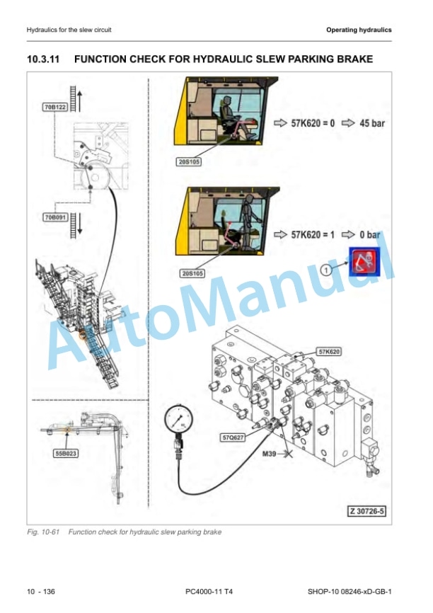 Alternative view of Komatsu PC4000-11 T4 Hydraulic Mining Shovel Shop Manual 08246-xD-GB-1