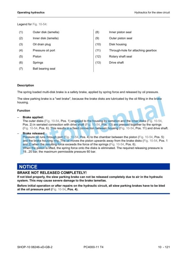 Alternative view of Komatsu PC4000-11 T4 Hydraulic Mining Shovel Shop Manual 08246-xD-GB-2