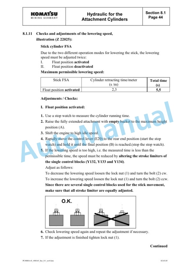 Komatsu PC4000-6 Electrical Hydraulic Mining Excavator Service Manual 4 Komatsu PC4000-6 Electrical Hydraulic Mining Excavator Service Manual-4