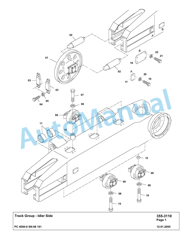 Komatsu PC4000-6 Hydraulic Excavator Parts Manual G08161-4