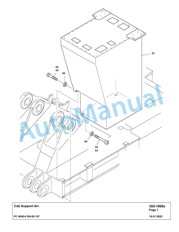 Komatsu PC4000-6 Hydraulic Excavator Parts Manual G08167-3