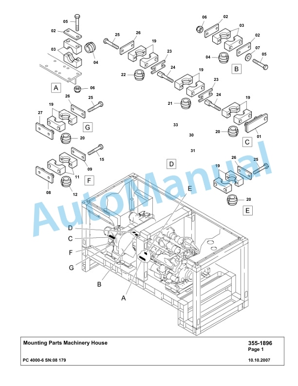Komatsu PC4000-6 Hydraulic Excavator Parts Manual G08179-3