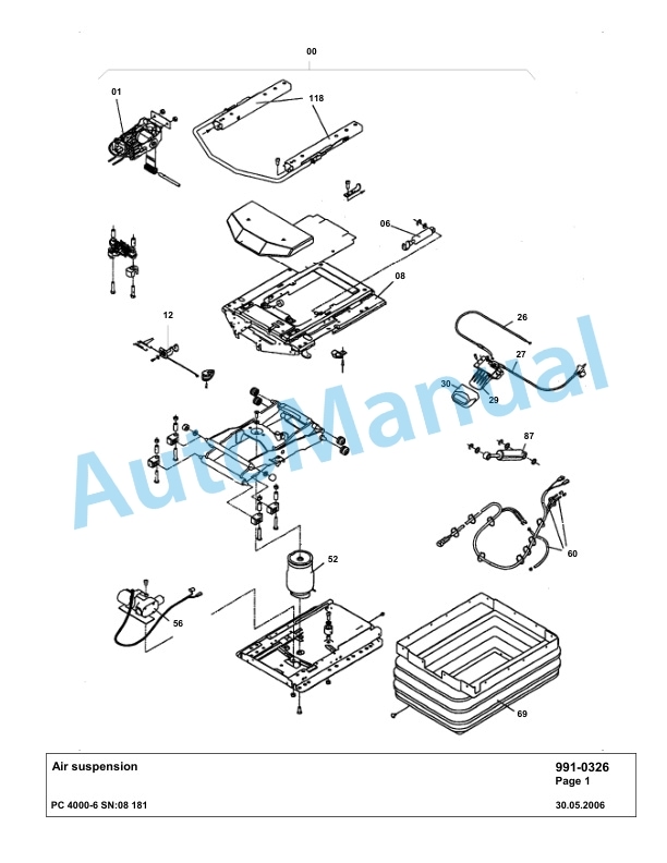 Komatsu PC4000-6 Hydraulic Excavator Parts Manual G08181-5