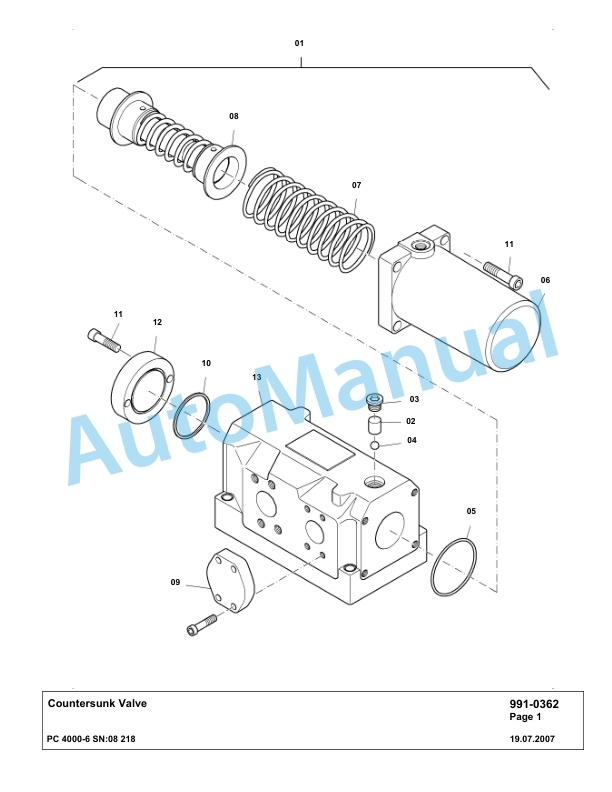 Komatsu PC4000-6 Hydraulic Excavator Parts Manual G08218-5