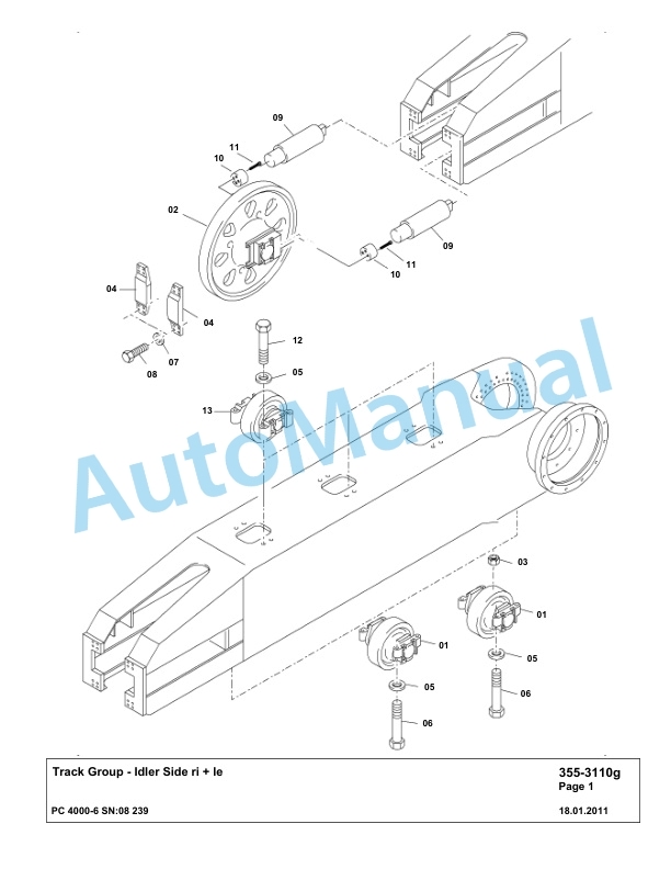 Komatsu PC4000-6 Hydraulic Excavator Parts Manual G08239-2