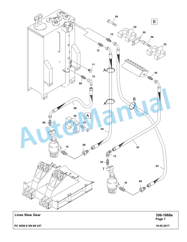 Komatsu PC4000-6 Hydraulic Excavator Parts Manual G08247-3
