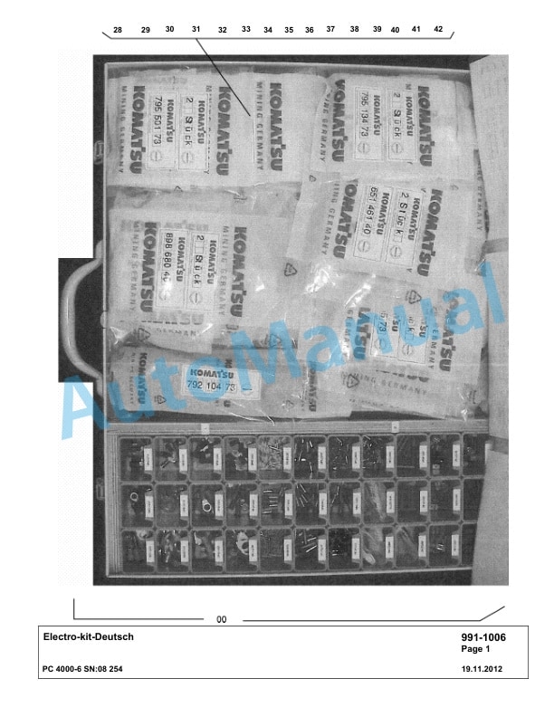 Komatsu PC4000-6 Hydraulic Excavator Parts Manual G08254-5