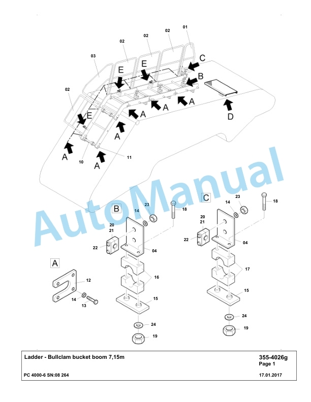 Komatsu PC4000-6 Hydraulic Excavator Parts Manual G08264-2