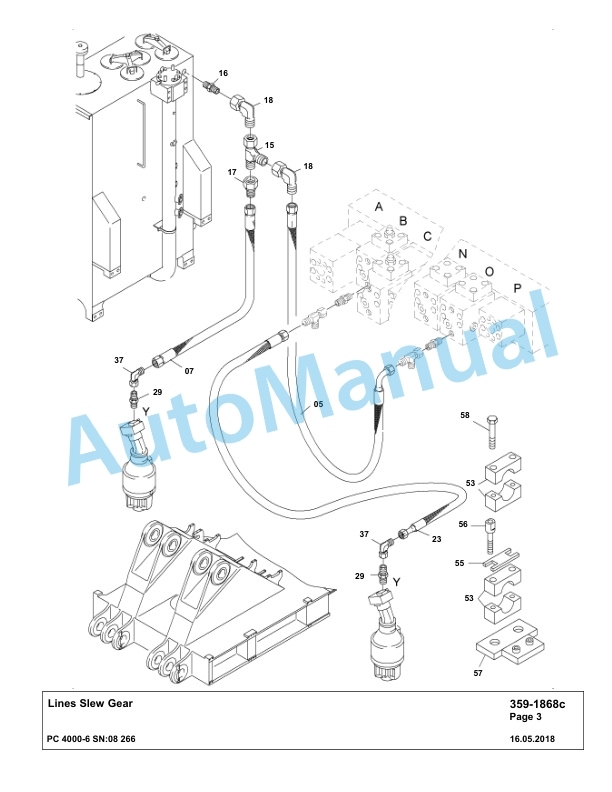 Komatsu PC4000-6 Hydraulic Excavator Parts Manual G08266-3
