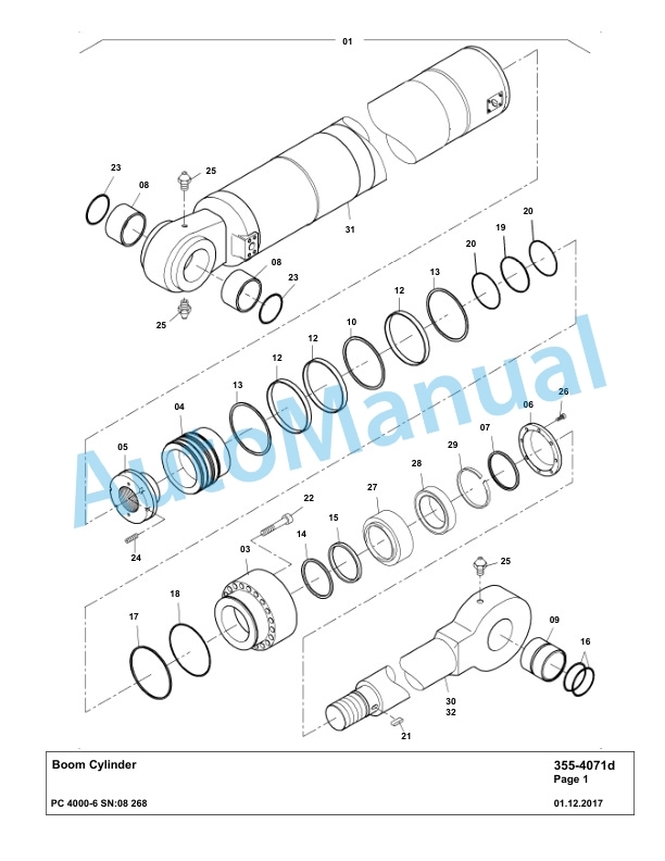 Komatsu PC4000-6 Hydraulic Excavator Parts Manual G08268-2